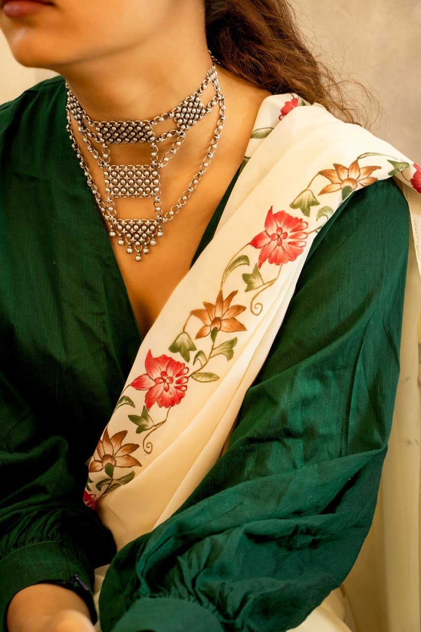 Moh Jali Layered Statement Necklace