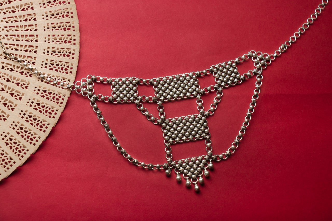 Moh Jali Layered Statement Necklace