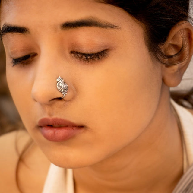Adya Intricate Embossed Nose Clip on