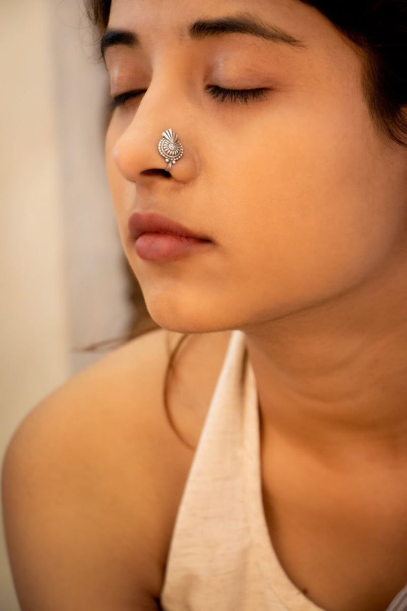 Adya Intricate Embossed Nose Clip on