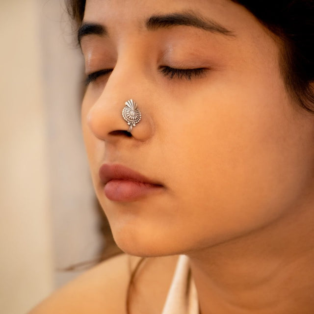 Adya Intricate Embossed Nose Clip on