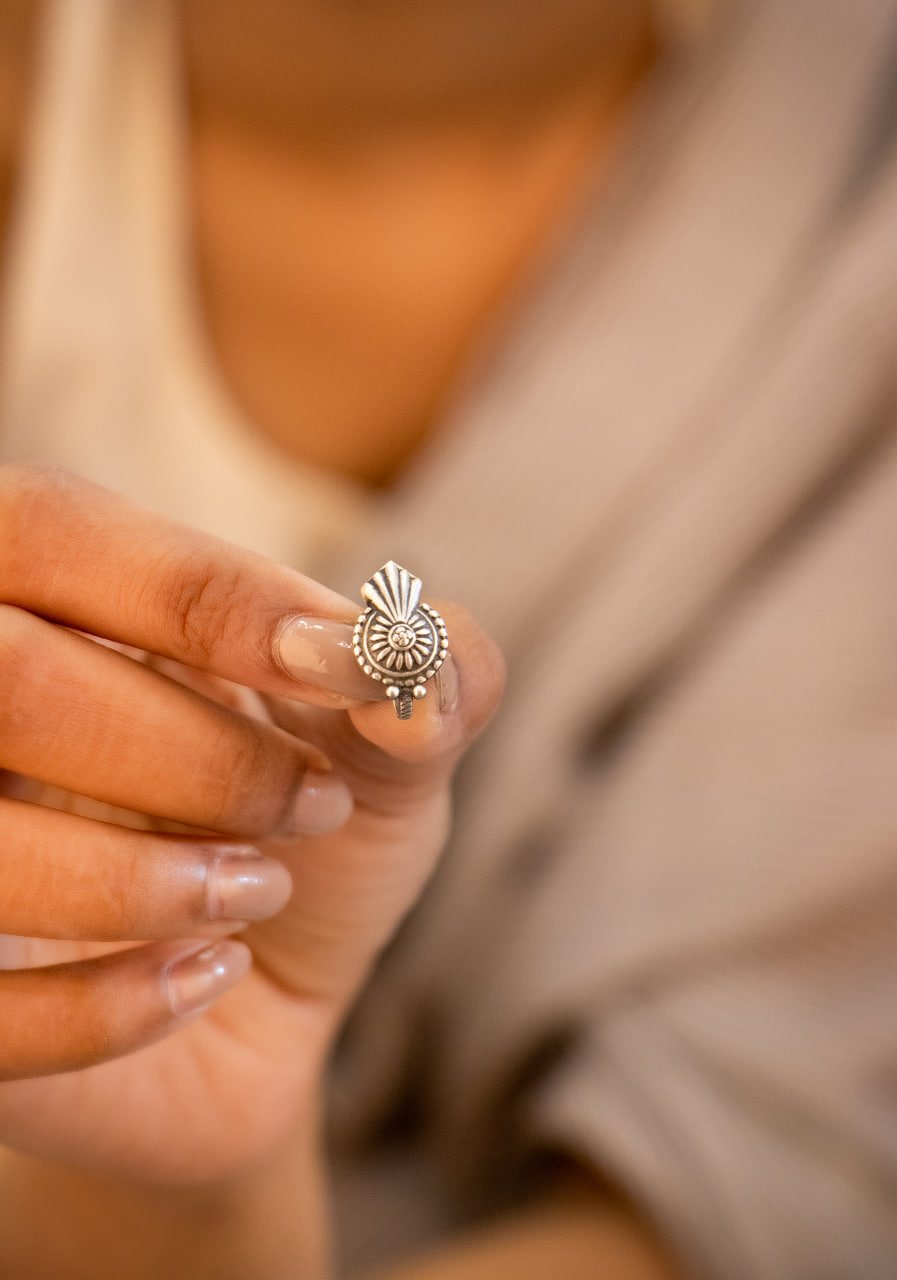 Adya Intricate Embossed Nose Clip on