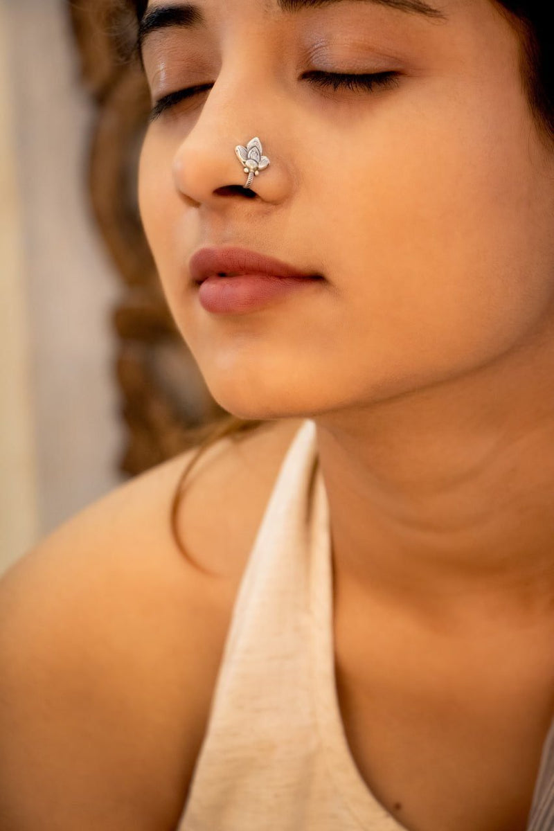 Moh Intricate Triple Leaf Nose Clip on