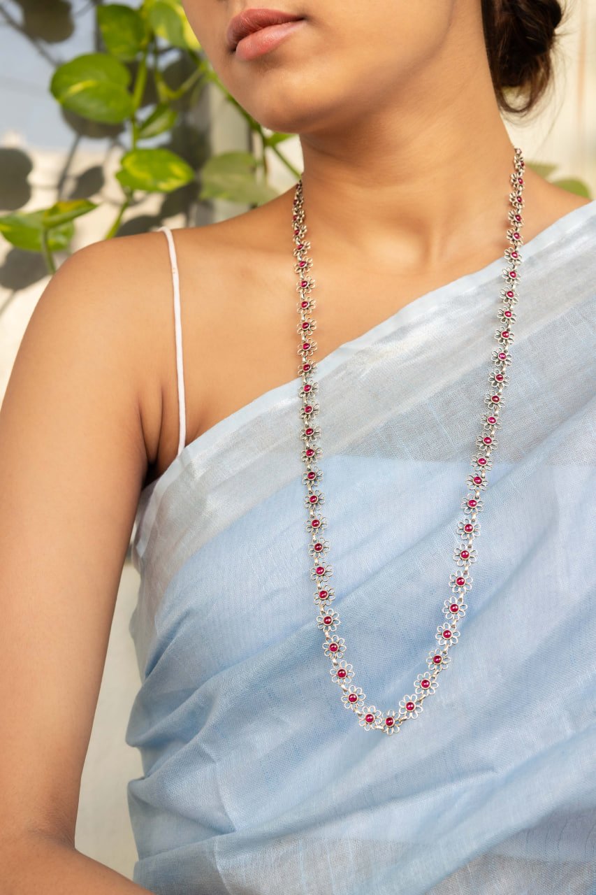 Tattva Carved Flower Versatile Necklace