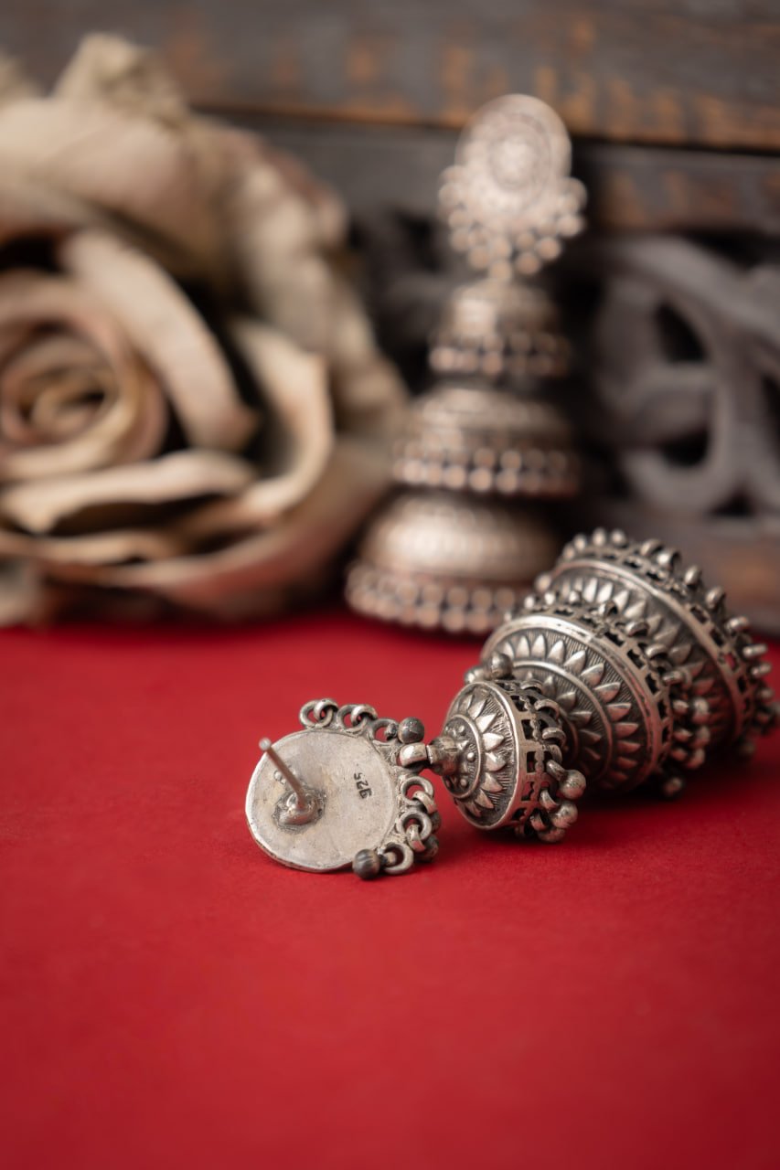 Tattva Intricate Triple Layer Jhumka