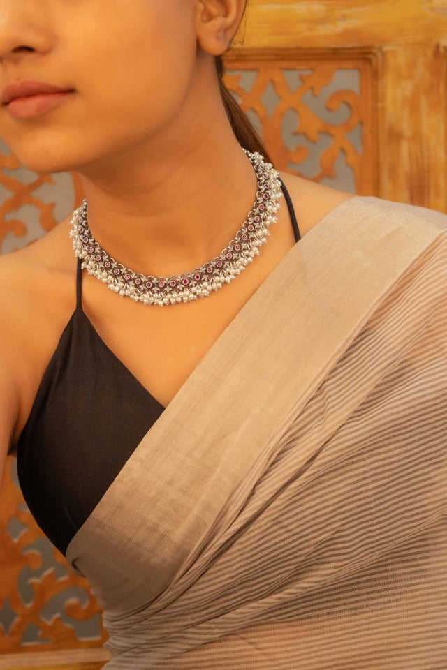 Tattva Raani Jadau Pearl Drop Classic Necklace