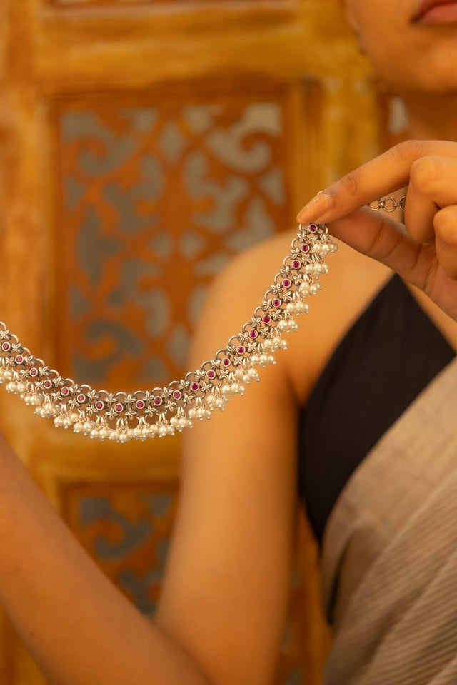 Tattva Raani Jadau Pearl Drop Classic Necklace