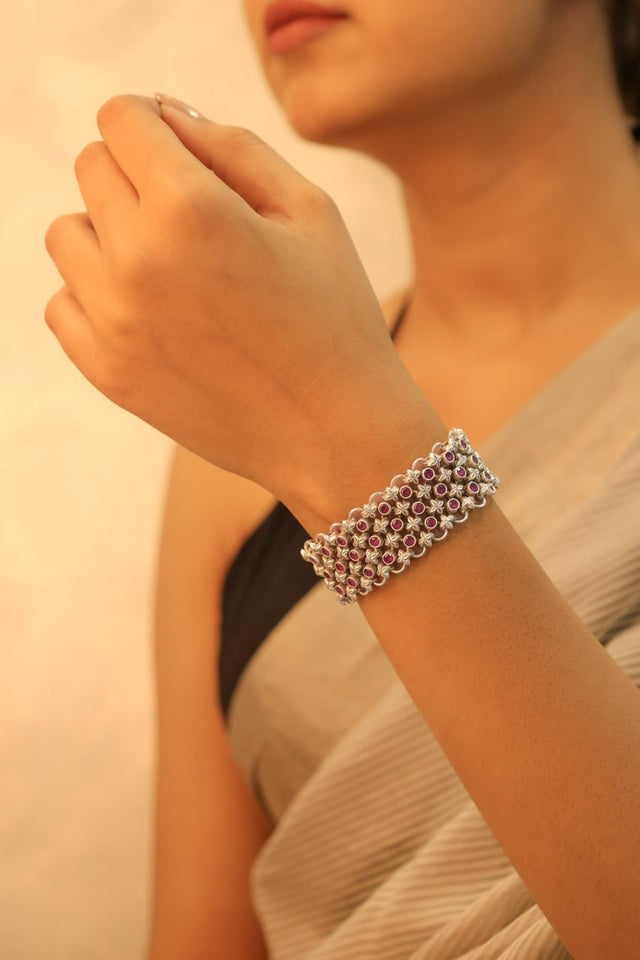 Tattva Raani Jadau Timeless Three Layer Bracelet