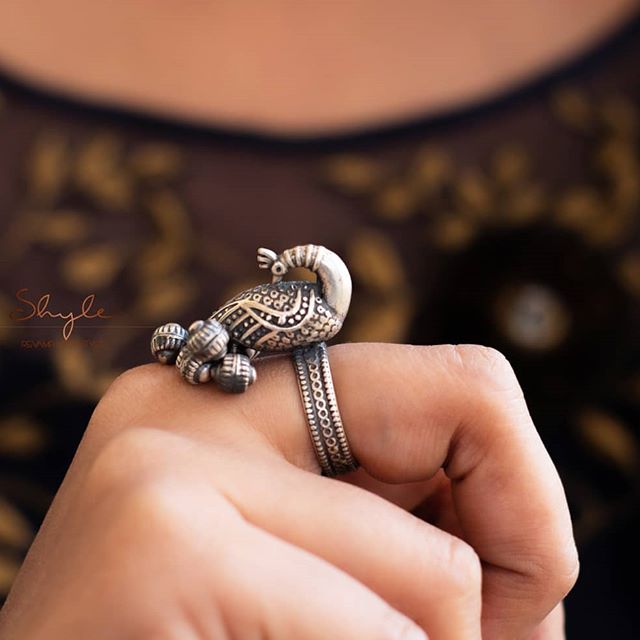 Moh Intricate Peacock Ring