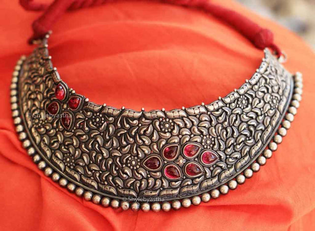 Tattva Embossed Necklace