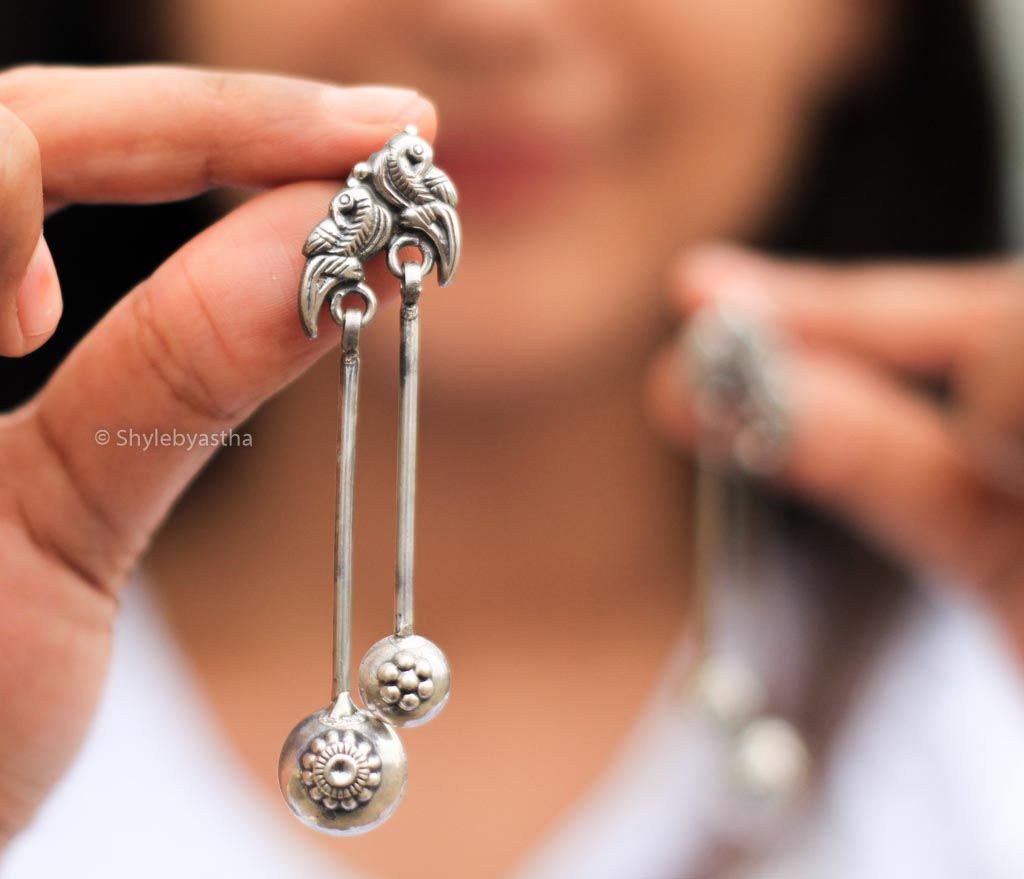 Adya Mini Parrot Sequence Earrings