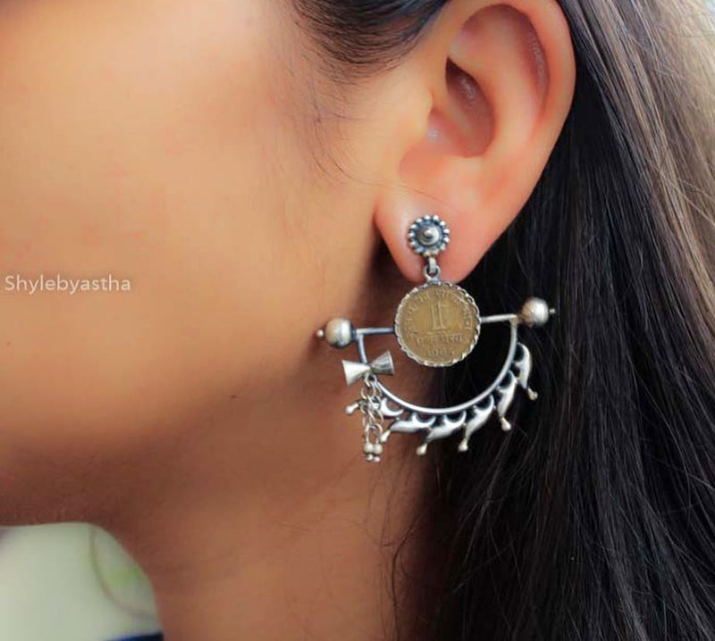 Shiva Damru Sikka Quirky Earrings