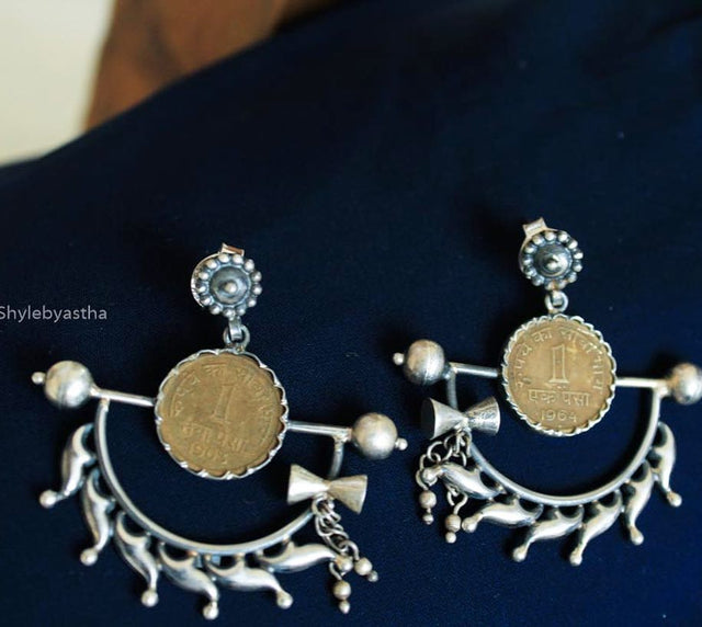 Shiva Damru Sikka Quirky Earrings