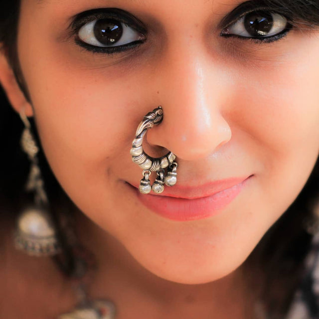 Dulari Mini Parrot Ghughri Nose Clip on