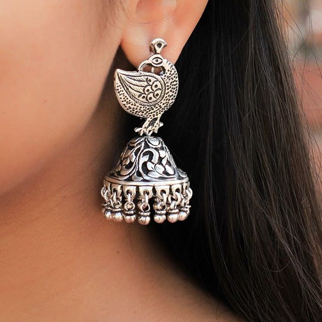 Dulari Peacock Chitai Jhumka