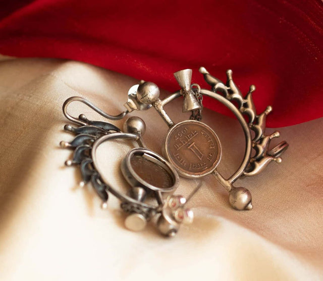 Mizoya Sikka Damru Earcuffs