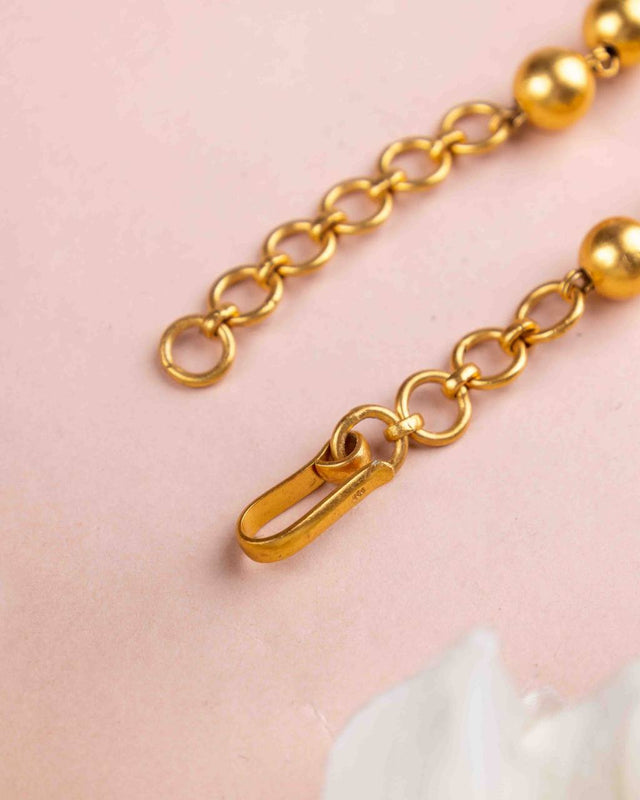 Adya Timeless Gold Plated Ball Necklace