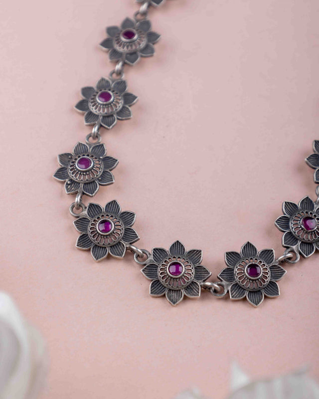 Adya Intricate Flower Versatile Necklace