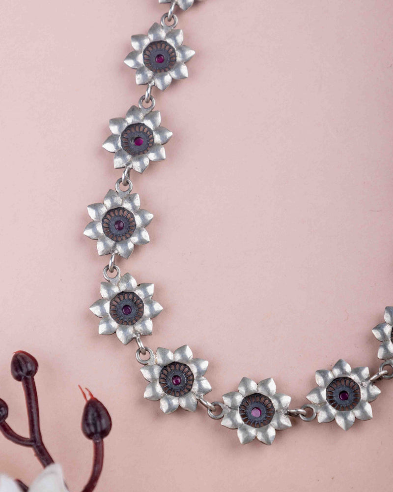 Adya Intricate Flower Versatile Necklace