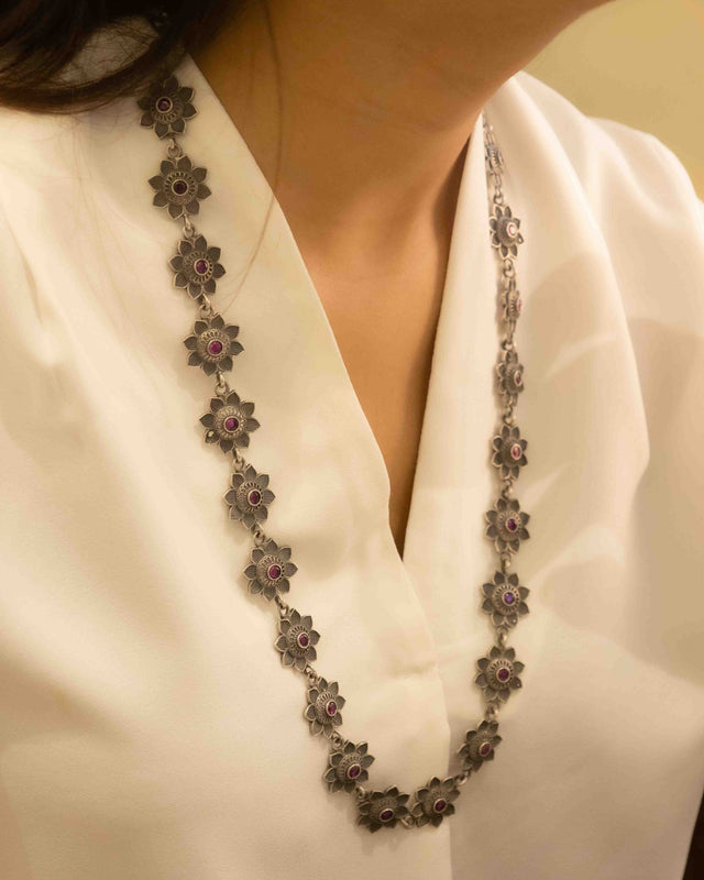 Adya Intricate Flower Versatile Necklace