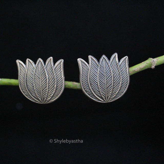 Adya Intricate Lotus Studs