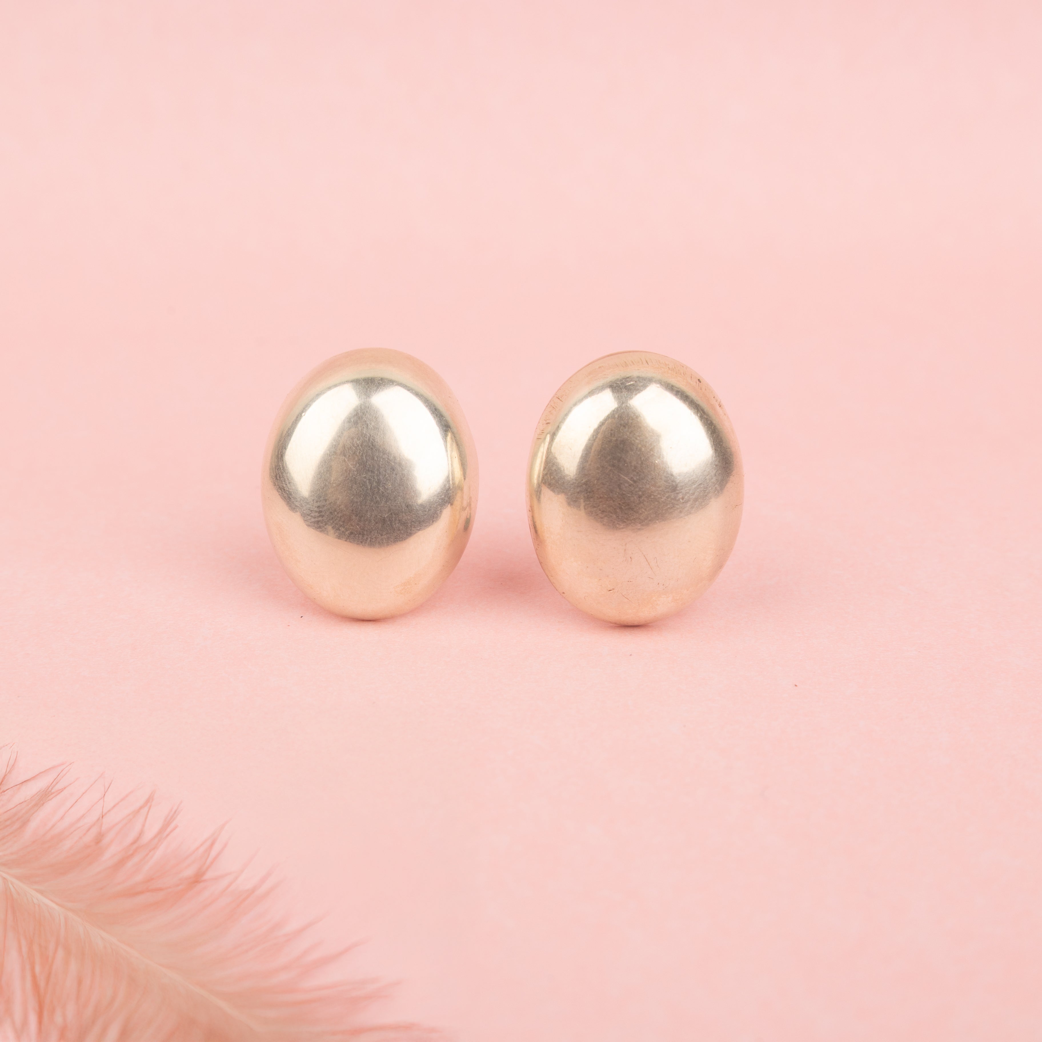 Adya Matte Oval Stud Earring