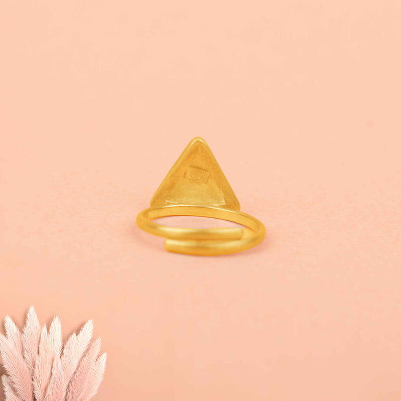 Adya Matte Trikon Ring