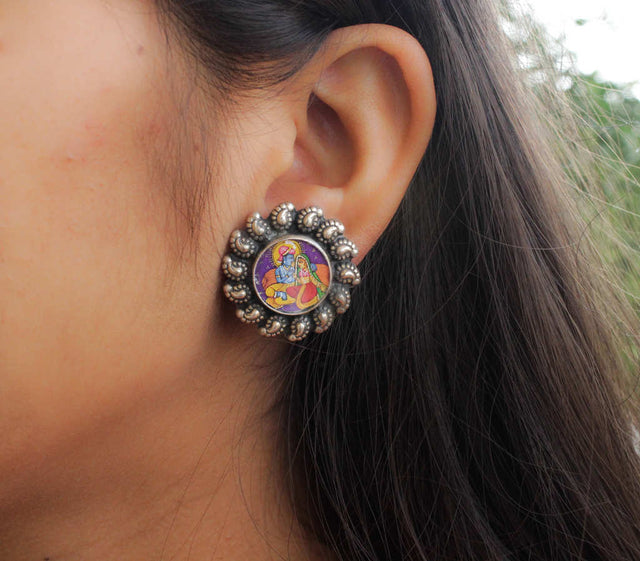 Adya Radha Krishna Quirky Studs