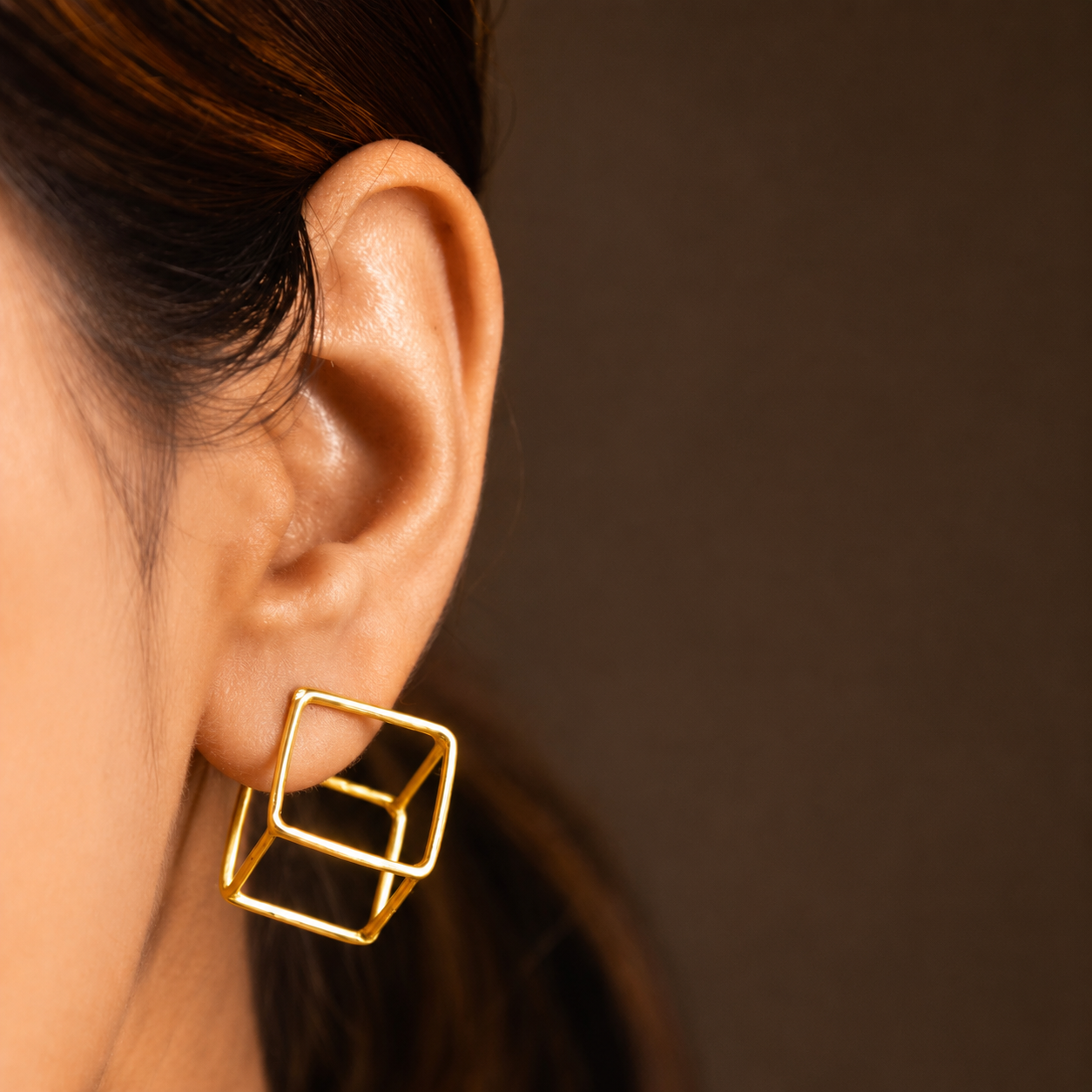 Adya Cube Frame Earrings