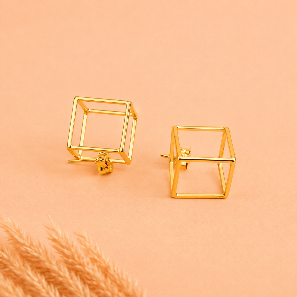 Adya Cube Frame Earrings