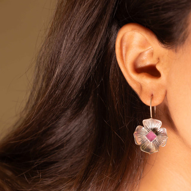 Adya Blush Bloom Flower Drop Earring