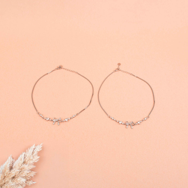 Adya Delicate Bow Anklet
