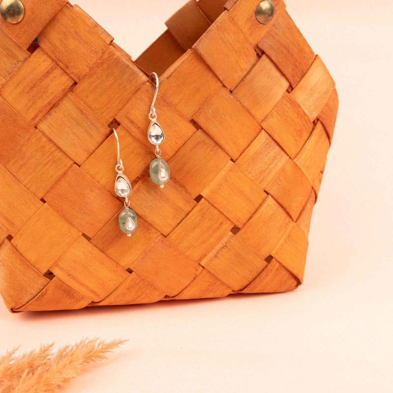 Adya Dewdrop Kundan Earrings