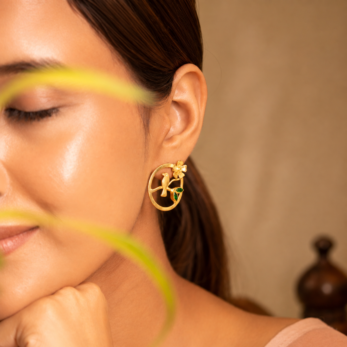 Adya Enchanted Bird Earring