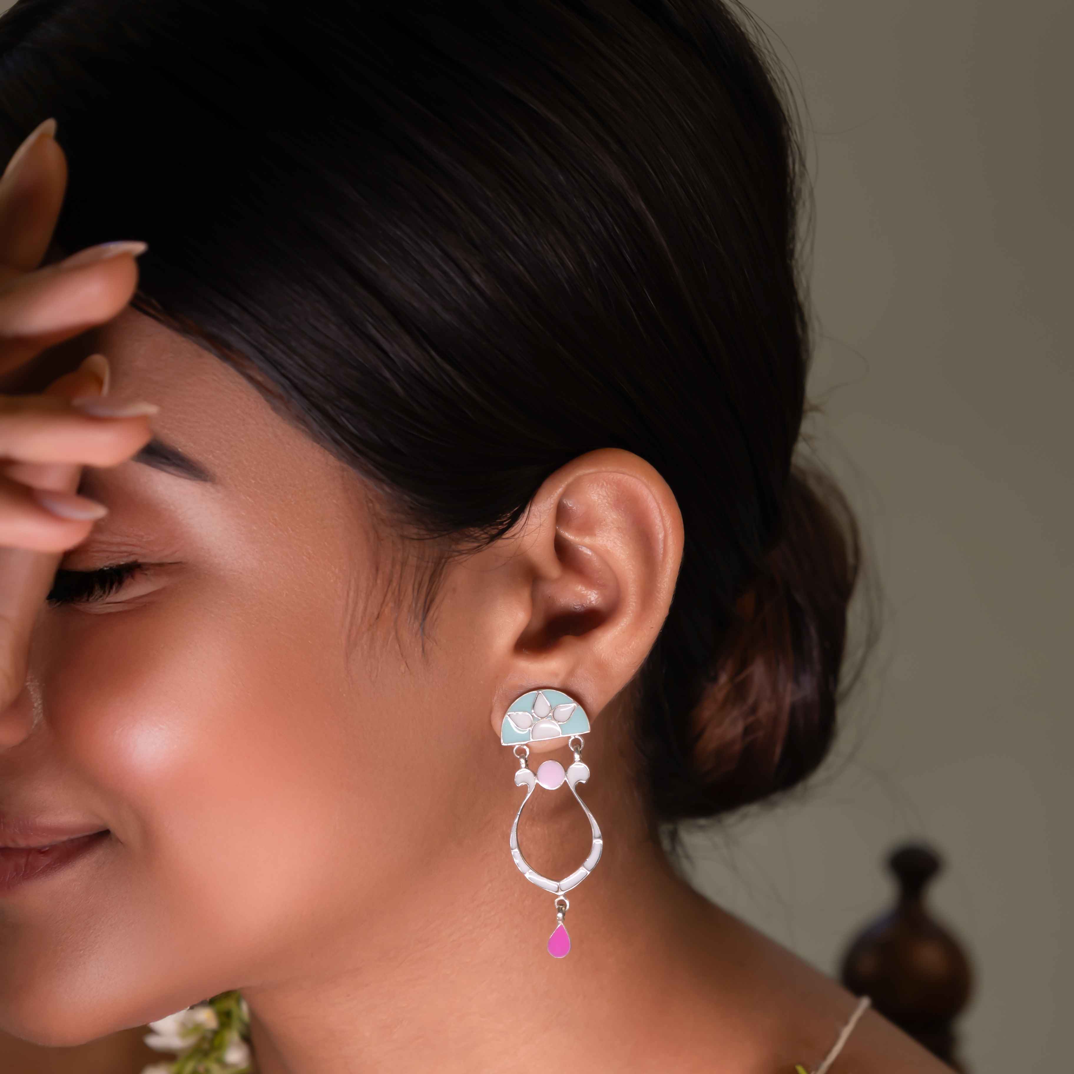 Adya Fine Enamel Drop Earring