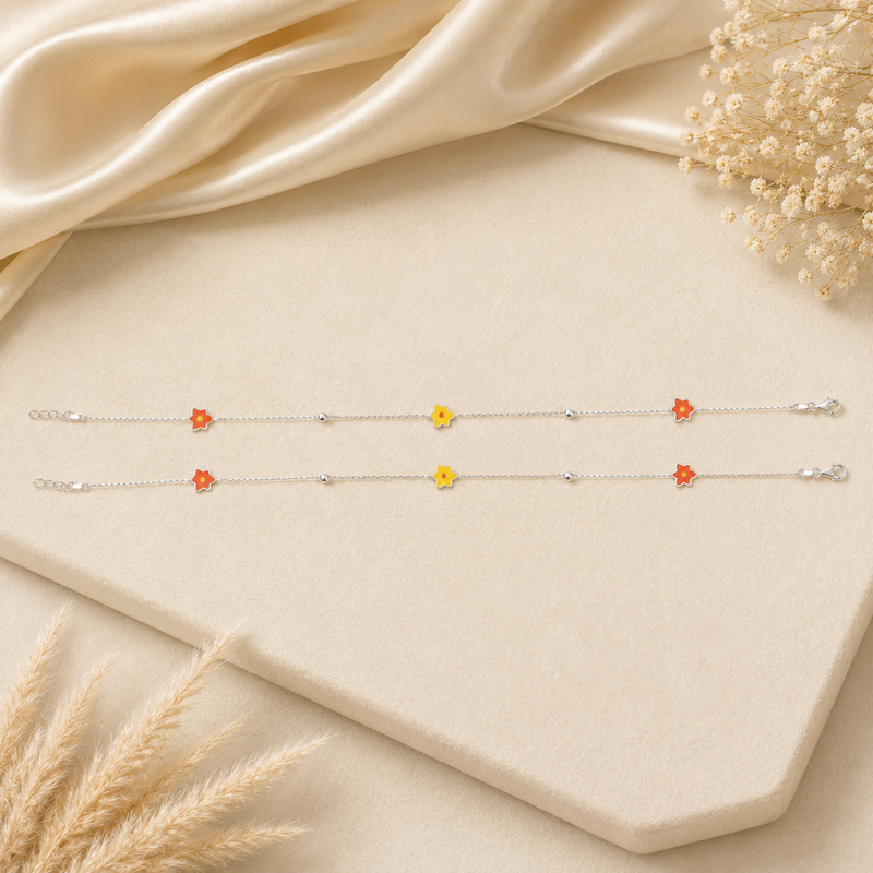 Adya Flora Charm Anklet