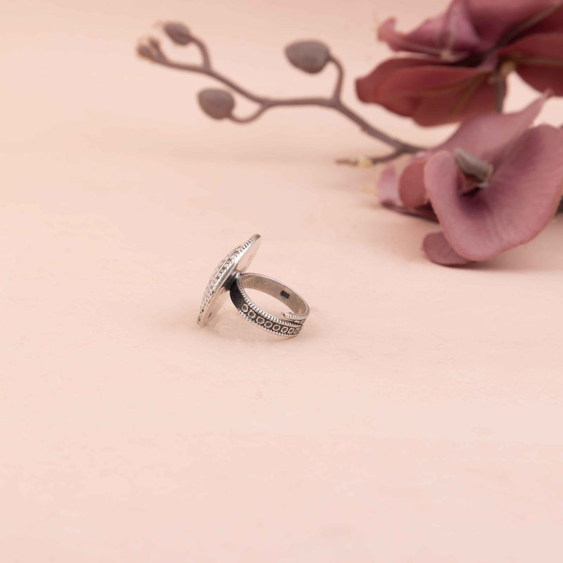 Adya Intricate Sequence Circular Motif Ring