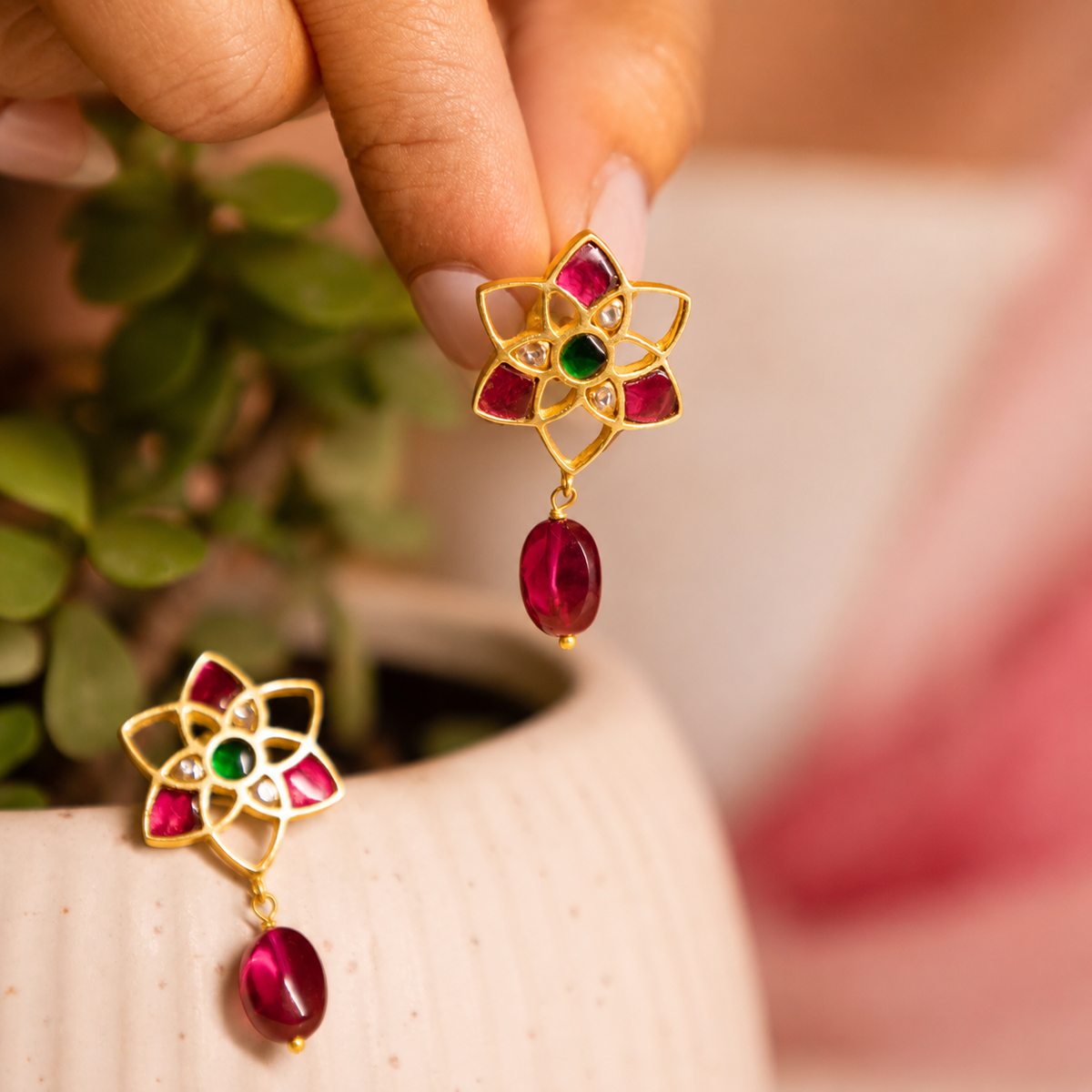 Adya Kundan Gulbahar Earrings