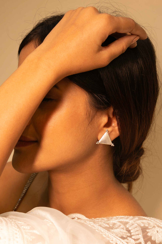 Adya Matte Triangle Stud Earring