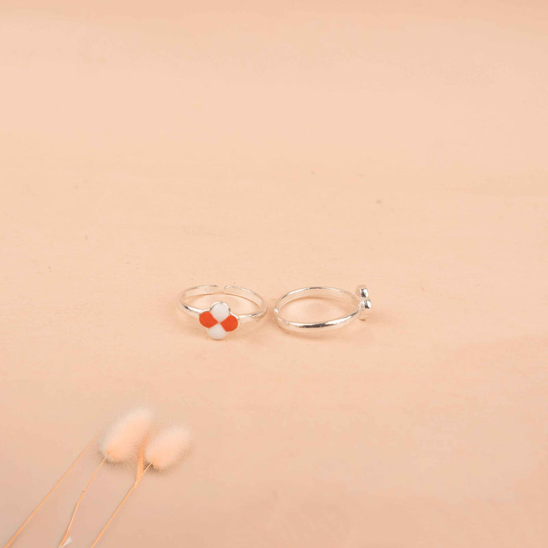 Adya Orange Blossom Bud Toe Ring Cum Midi Ring