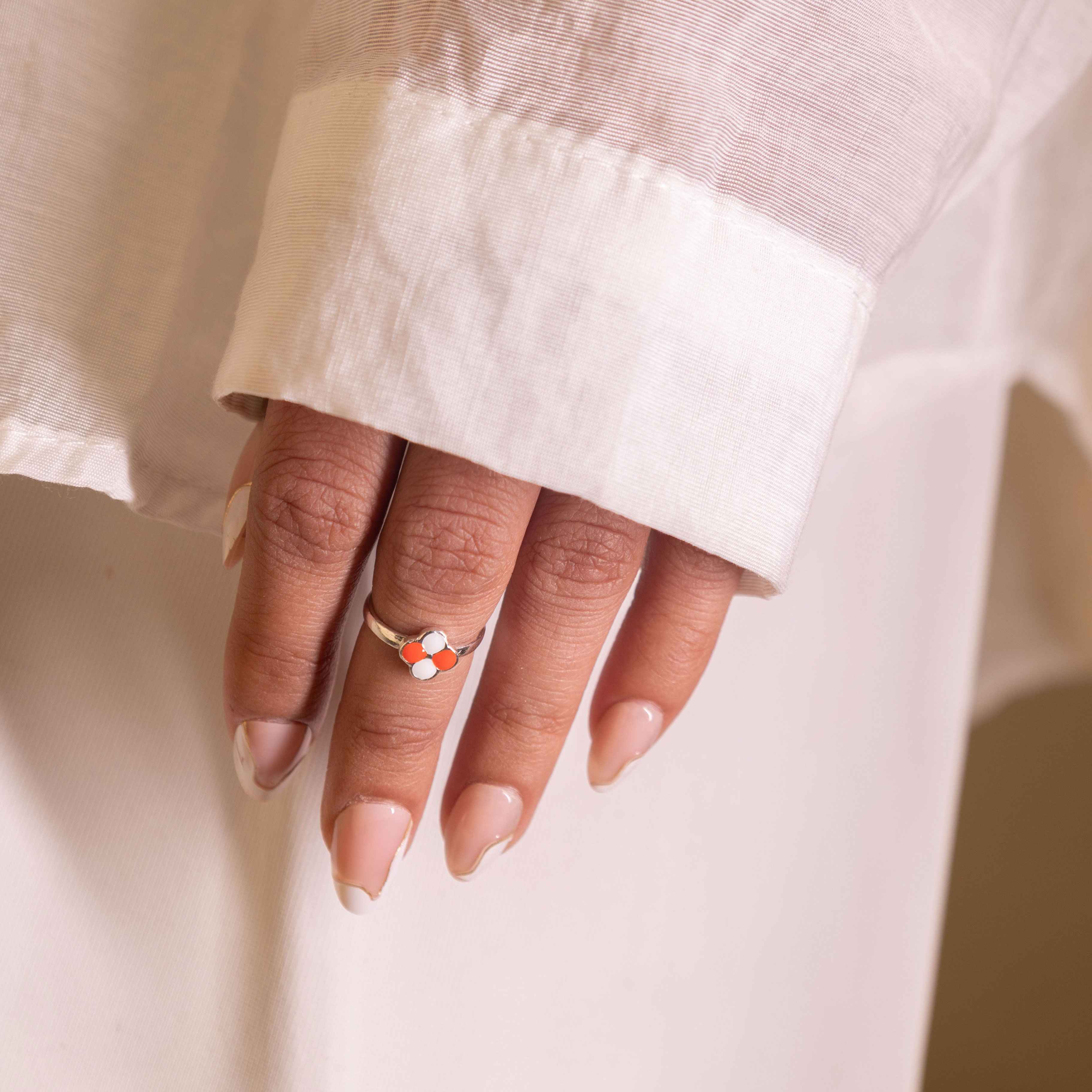 Adya Orange Blossom Bud Midi Ring