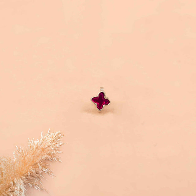 Adya Pink Kundan Non Pierced Nose Clip on