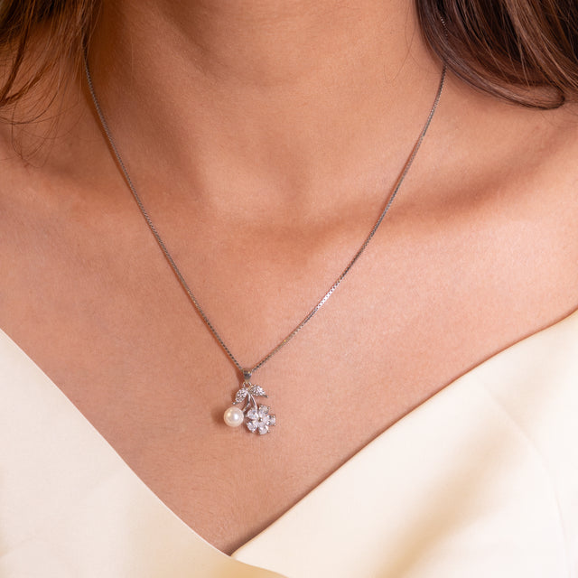 Adya Soft Bloom Pearl Necklace