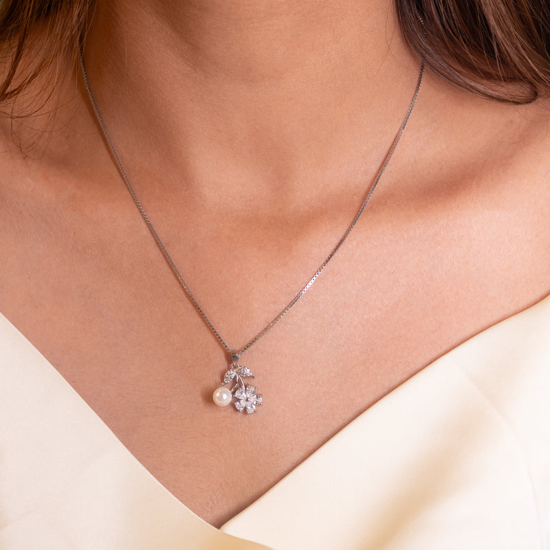 Adya Soft Bloom Pearl Necklace