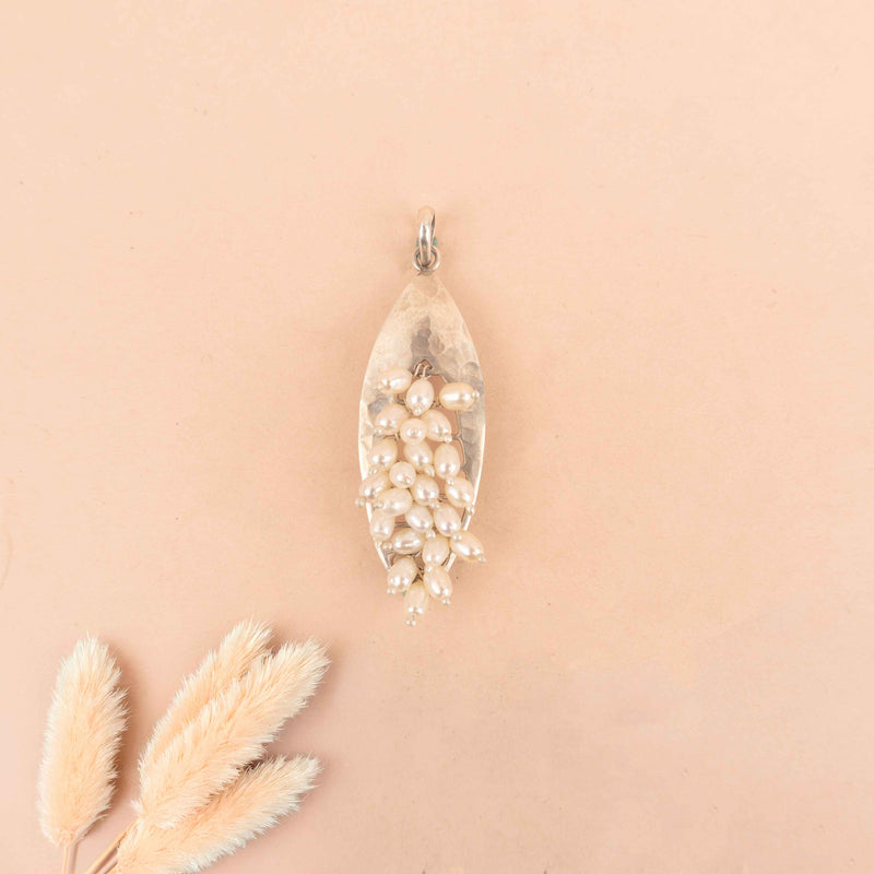 Adya Textured Pearl Bunch Pendant