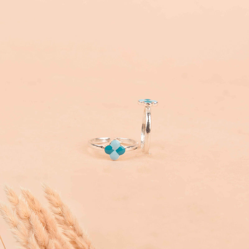 Adya Turquoise Blossom Bud Toe Ring Cum Midi Ring