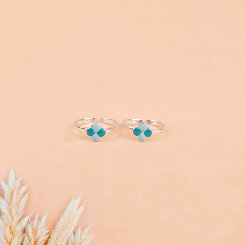 Adya Turquoise Blossom Bud Toe Ring Cum Midi Ring