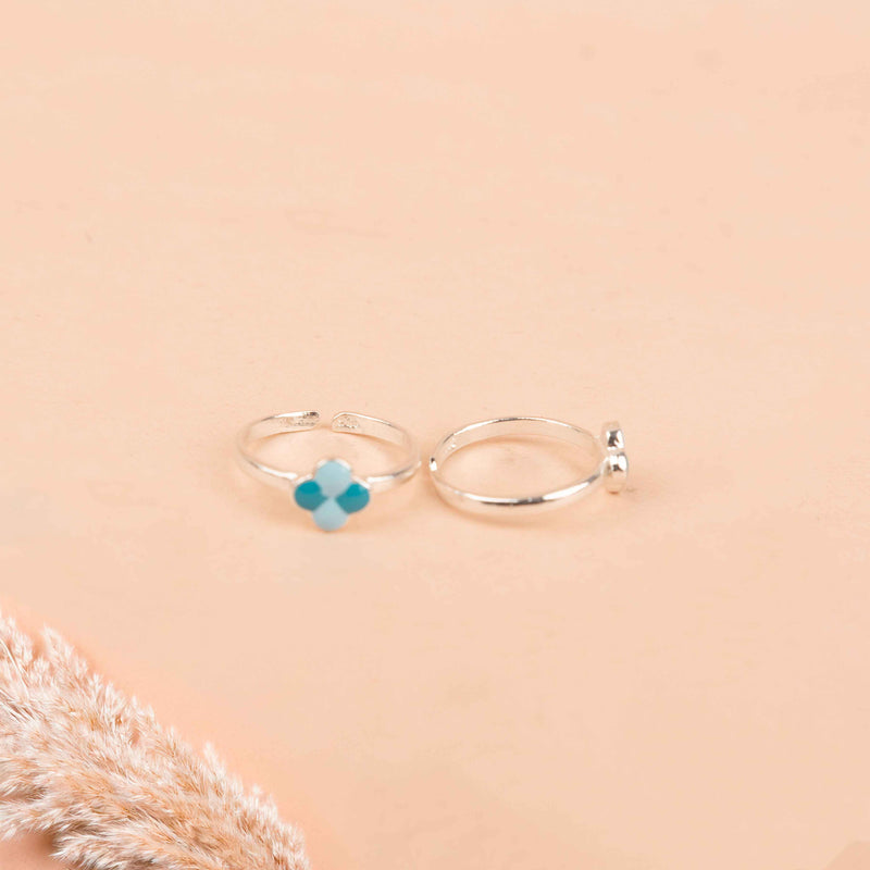 Adya Turquoise Blossom Bud Toe Ring Cum Midi Ring
