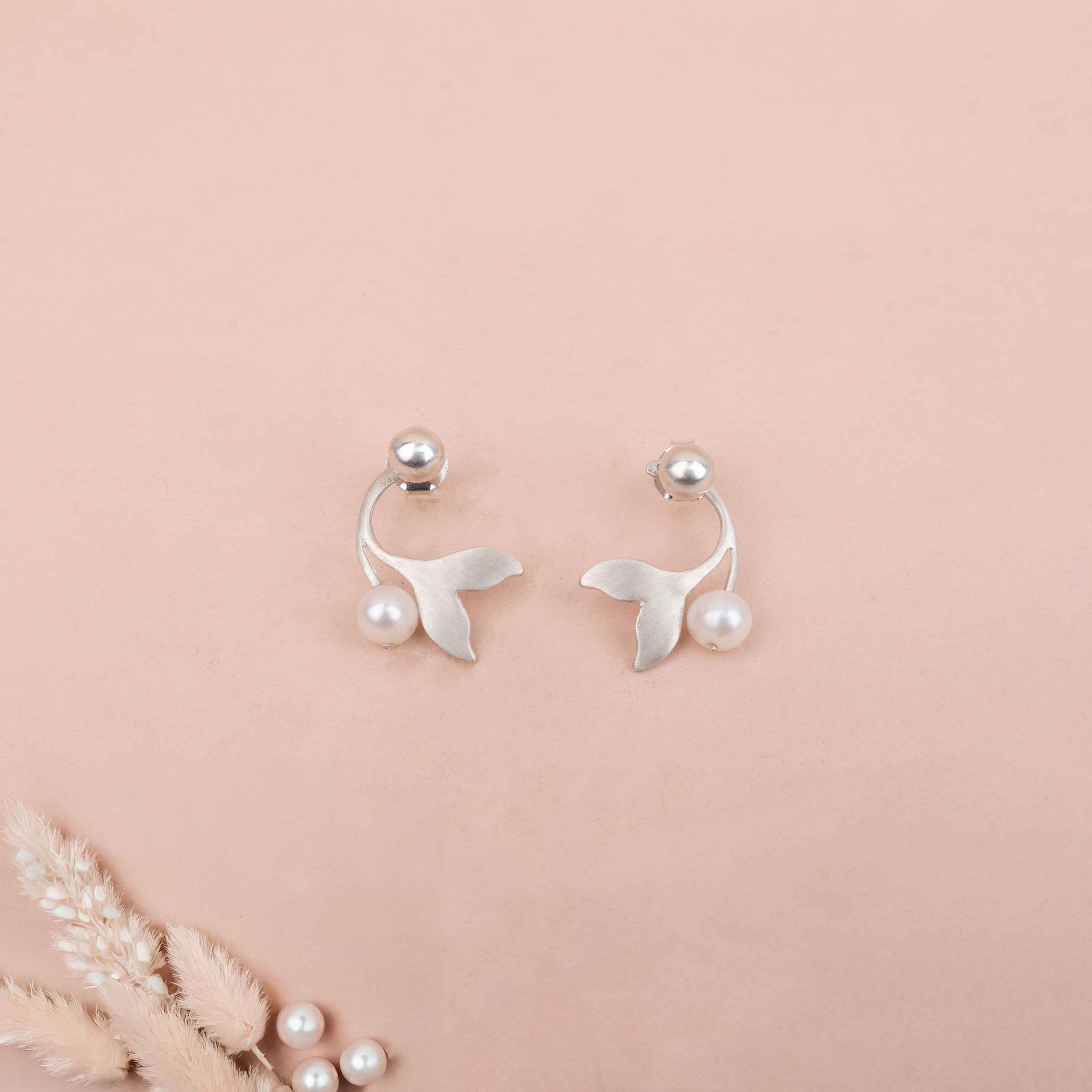 Adya Two Way Pearl Mermaid Earring
