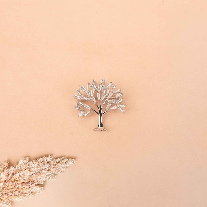 Adya White Kalpavraksh Brooch cum Pendant